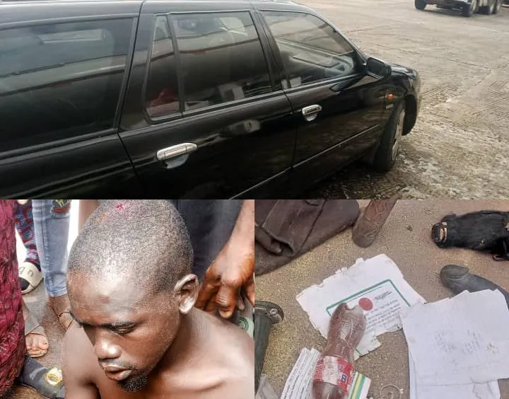 Angry mob ass@ults suspected car thief in Ondo