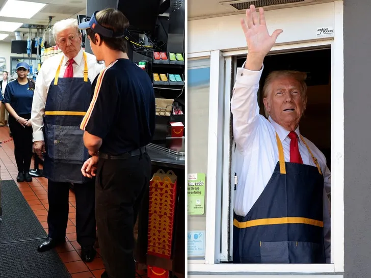 Donald Trump imitates Nigerian politicians, learns to make McDonald's fries during campaign stop in Pennsylvania