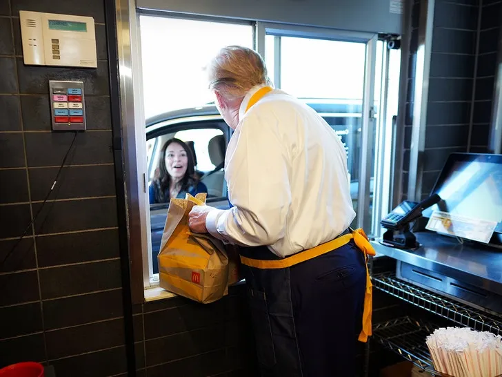 Donald Trump imitates Nigerian politicians, learns to make McDonald's fries during campaign stop in Pennsylvania