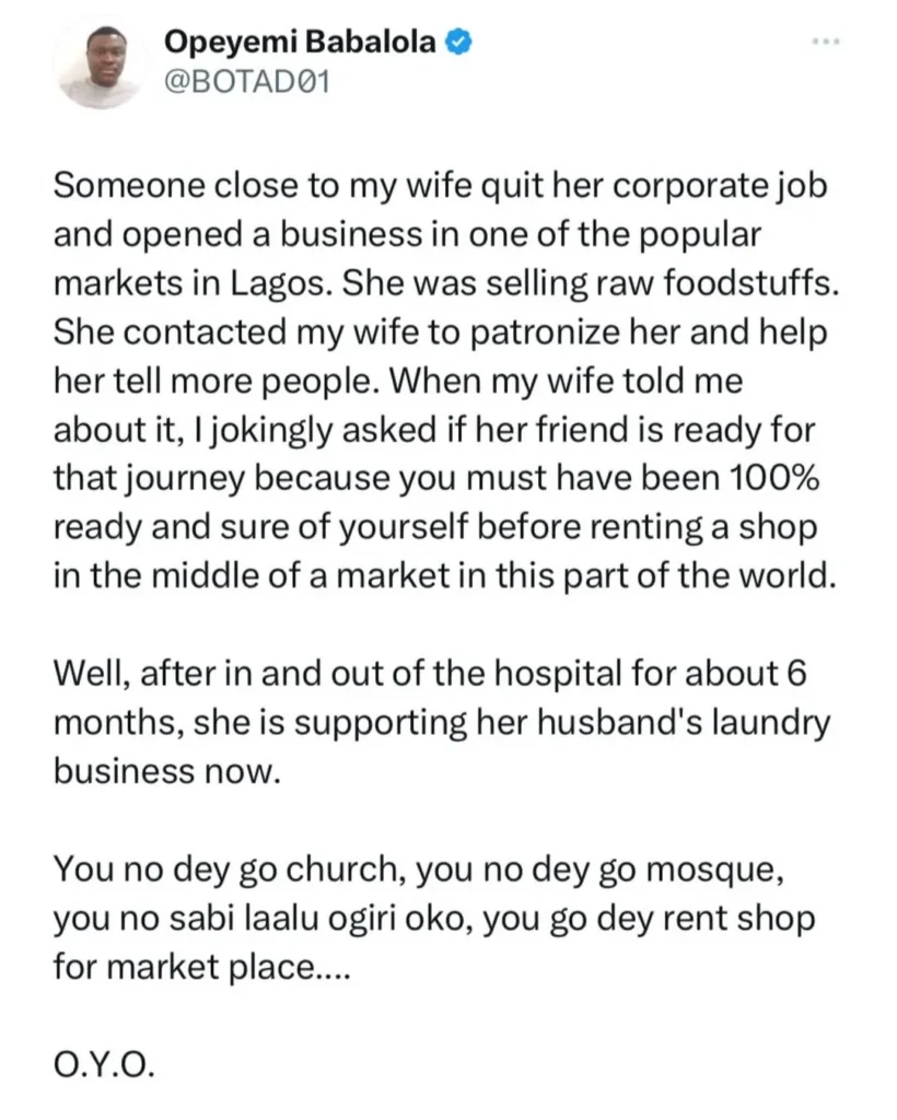 Man narrates how risky it is renting a shop in a big market place without spiritual backing