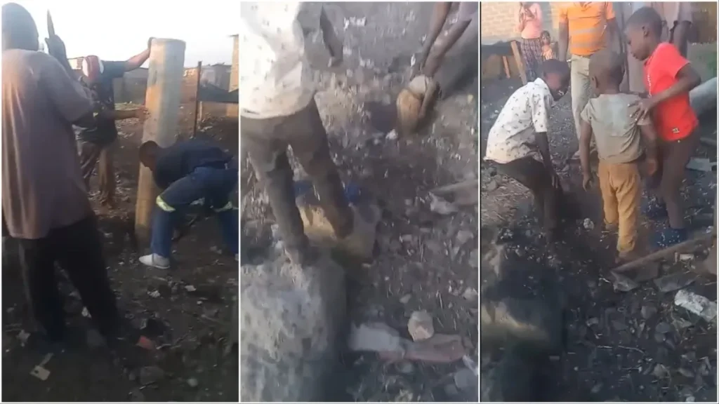 Neighbours scurry to rescue little boy trapped in drainage pipe while playing