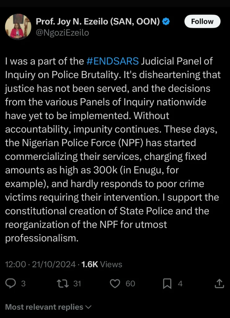 A lawyer has alleged that police officers in Nigeria now charge fees as high as N300,000 for their services, including issuing protection and performing official duties. This claim, which has drawn public concern, highlights issues of corruption and inefficiency within the Nigerian police force. The allegations point to widespread exploitation by some officers, with demands for money beyond the official duties they are supposed to perform freely as part of their public service responsibilities. Authorities have yet to formally address the accusation.