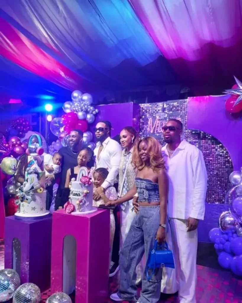 Singer Flavour and wife, Sandra Okagbue, throw their daughter, Munachi, a birthday party (photos/video)