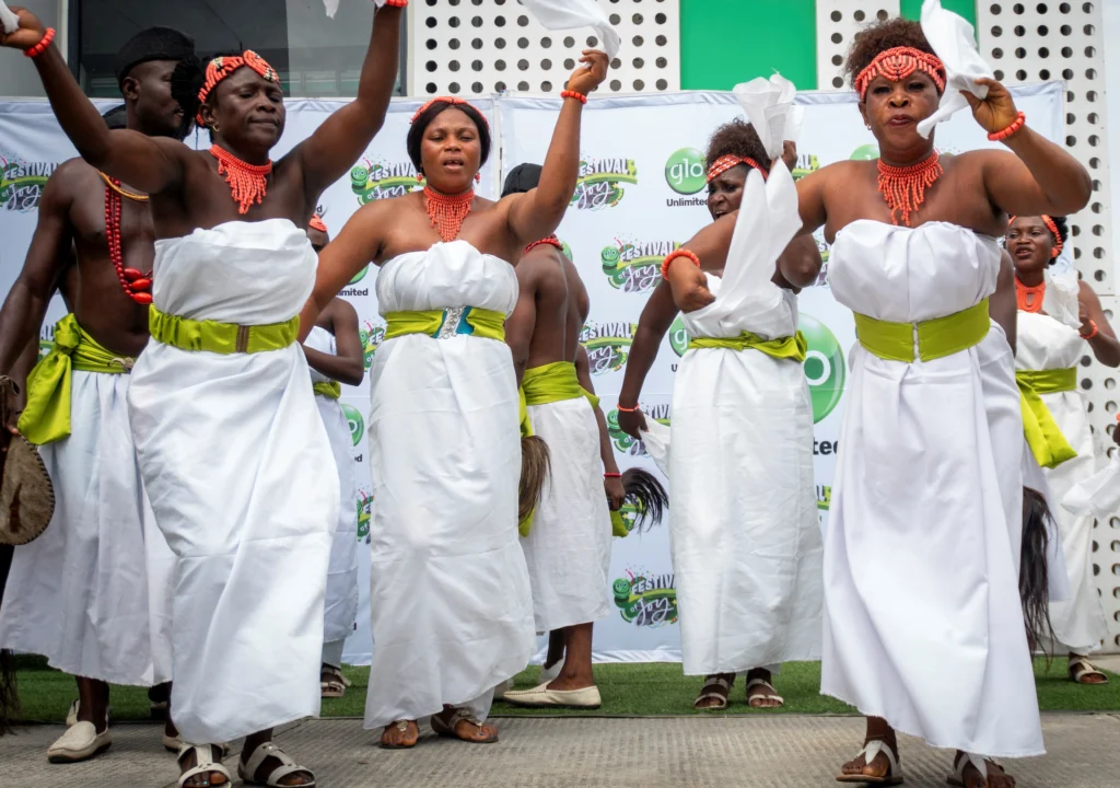 Celebrating Victory First Glo Festival of Joy Prado Winner at the Warri Carnival