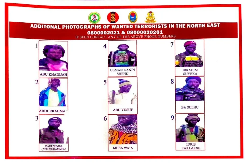 DHQ Declares Nine Wanted for Terrorism in North East: Key Details