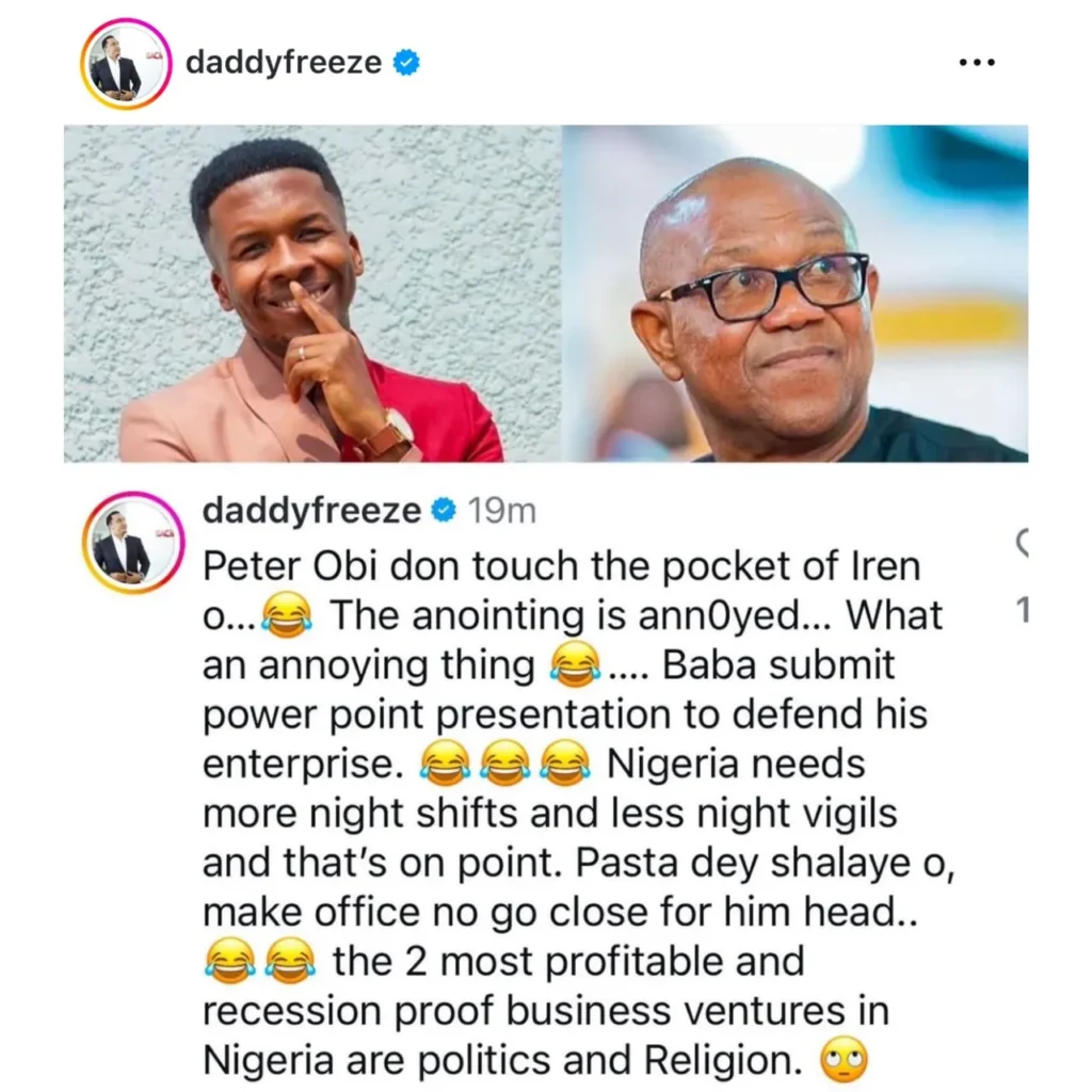 Daddy Freeze Responds to Solomon Buchi: A Battle Over Groom Price and Ego