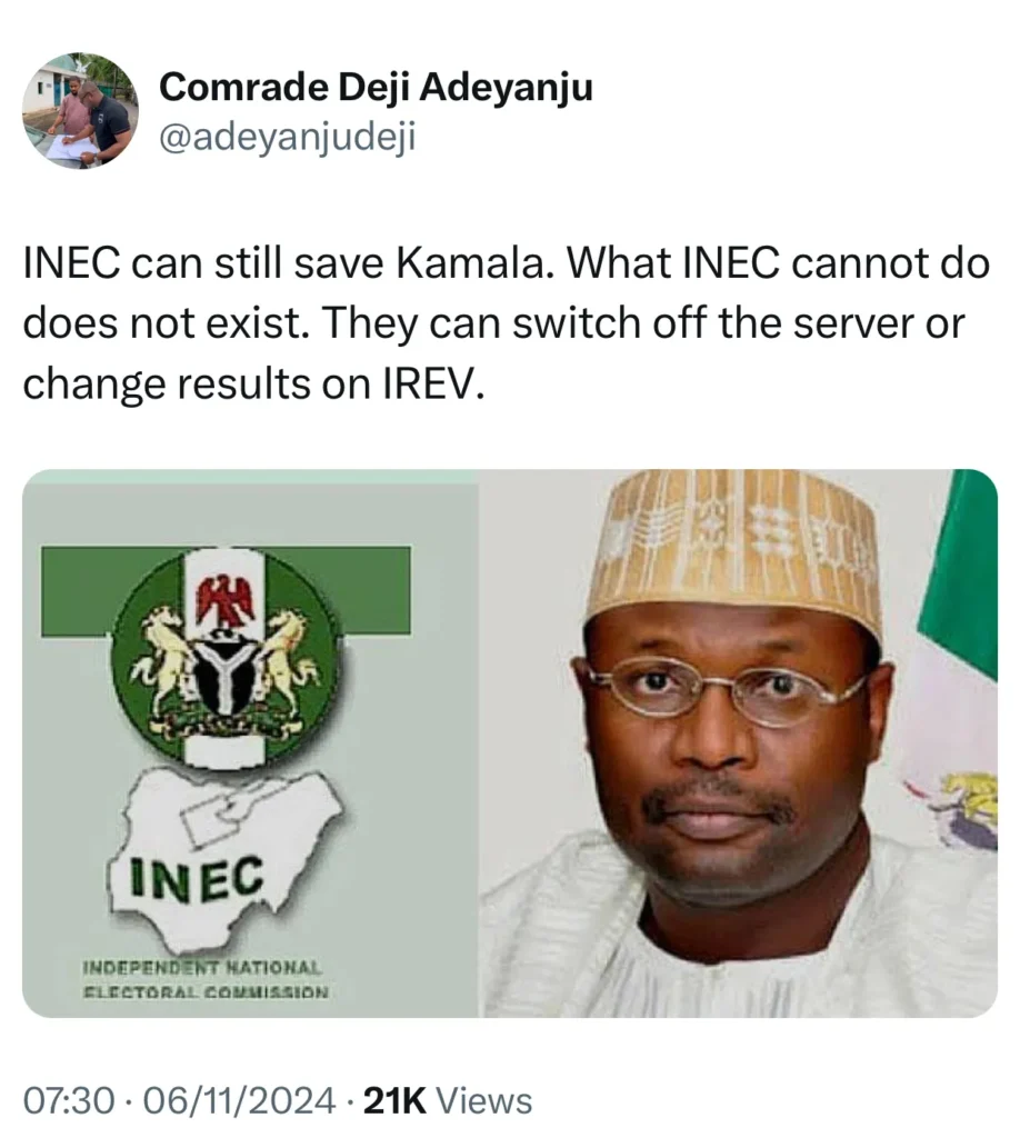 Deji Adeyanju on INEC's Role: Can They Still Make a Difference for Kamala?