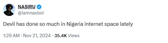 Digital Revolution or Trouble? Nasboi Discusses 'Devil's' Role in Nigeria