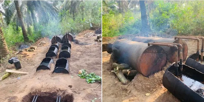 Illegal Refinery Uncovered in Abia: Key Arrests Made by NSCDC