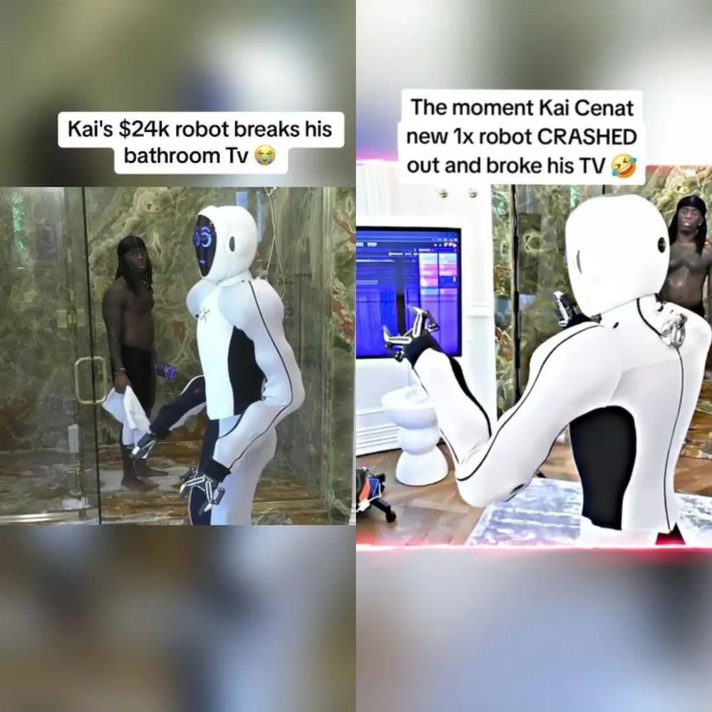 Kai Cenat's Robot Assistant Causes a Stir by Breaking His TV: Watch the Video