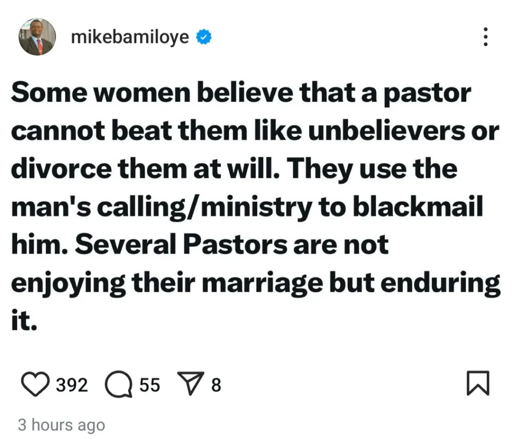 Mike Bamiloye Exposes How Pastors' Wives Impact Marital Bliss