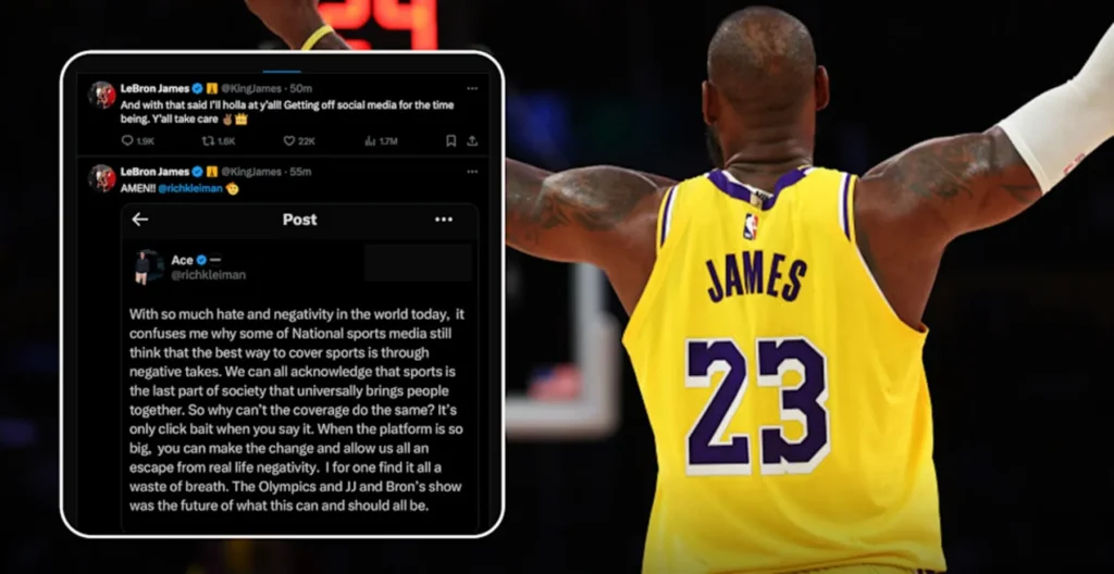 NBA Icon LeBron James Goes Offline: Tackling Social Media Negativity