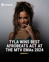 Tyla Triumphs: Beats Burna Boy, Asake, Rema, Tems, and Ayra Starr for MTV EMAs 2024 Best Afrobeats Award