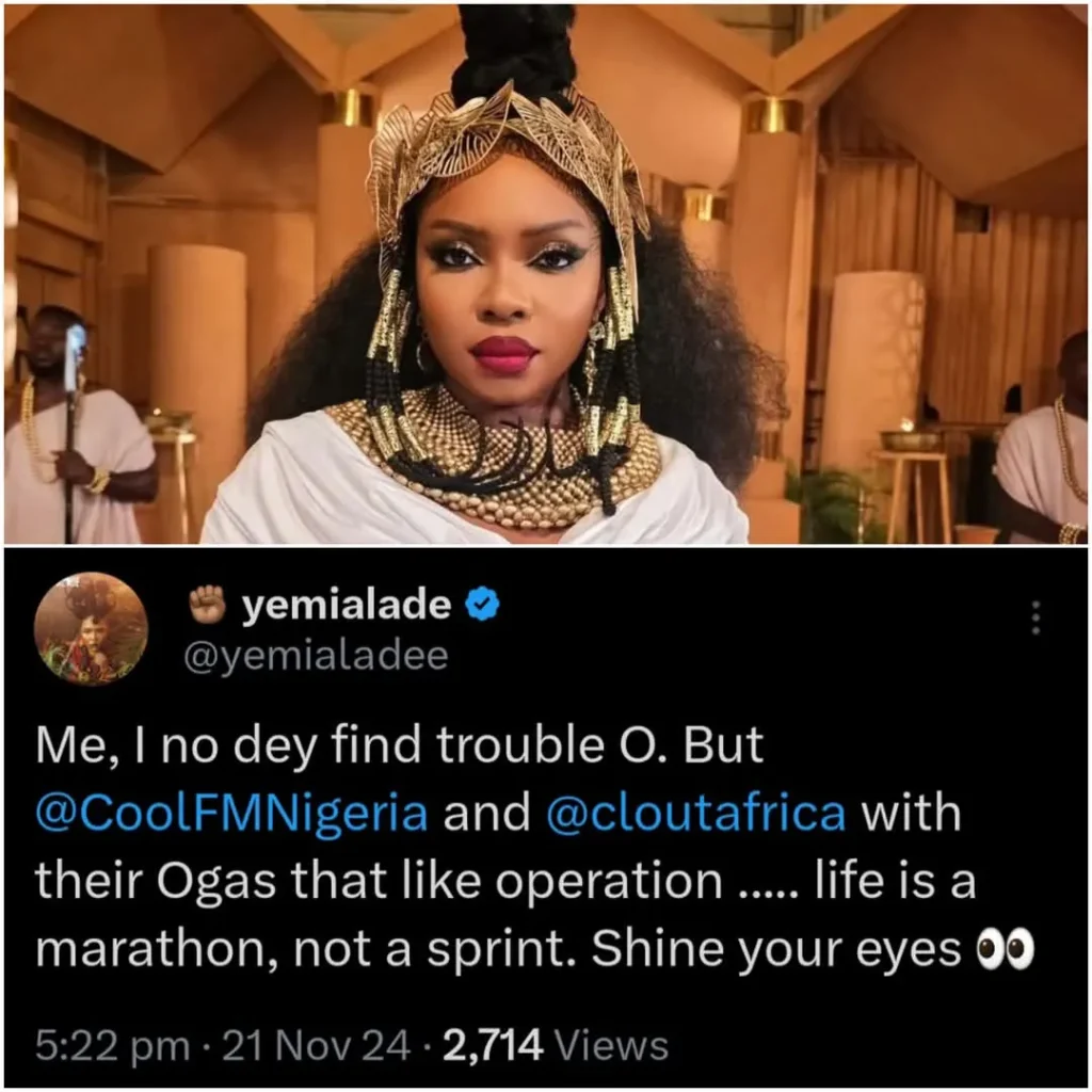 Yemi Alade's Bold Accusation Cool FM and Clout Africa's Role in Song Removal