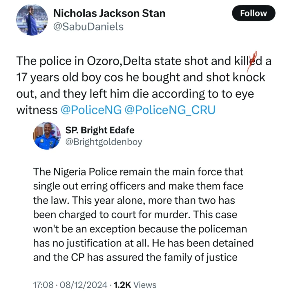 Delta Tragedy: Police Officer Shoots Teenage Boy Over Fireworks Incident