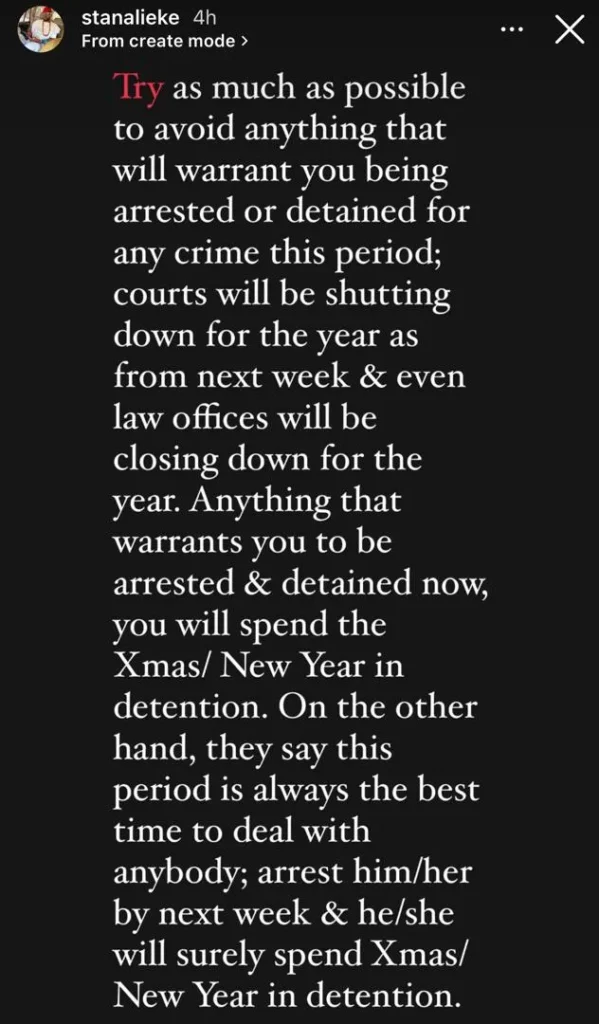 Legal Expert Warns Nigerians: Stay Clear of Arrests This Period