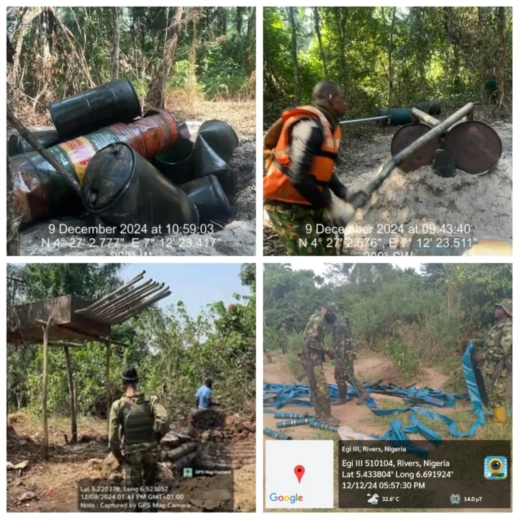 Nigerian Troops Deactivate 42 Illegal Oil Refining Sites in Major Crackdown