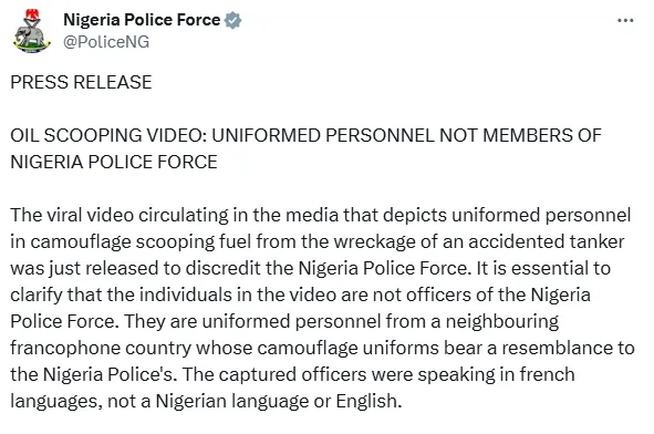 Police PRO Olumuyiwa Adejobi Clarifies Viral Tanker Incident