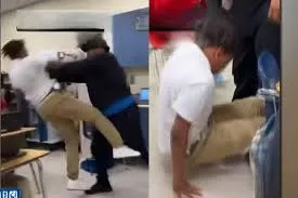 Viral Video: Middle School Teacher Reacts to Student's Remarks in Shocking Classroom Incident