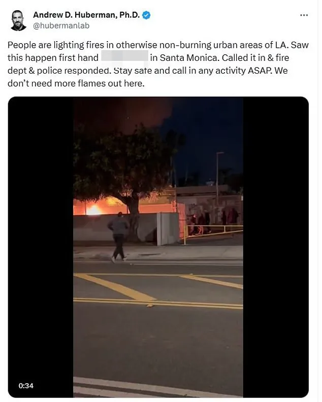 Andrew Huberman Captures Alleged Arson: Impact on Los Angeles Wildfires Explained