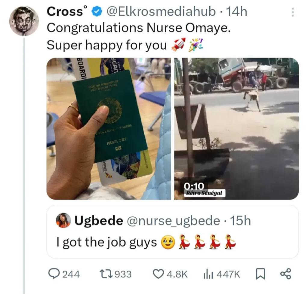Nurse Finds New Opportunities Abroad After Backlash Over Lagos Comment