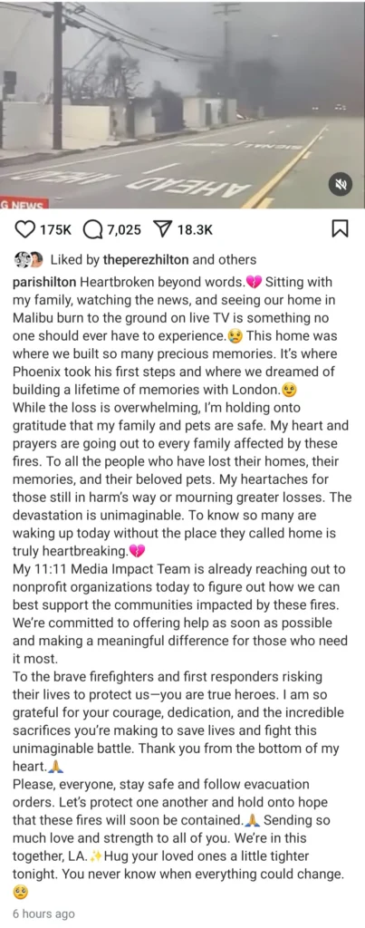 Paris Hilton Devastated: Malibu Home Destroyed in Los Angeles Wildfire
