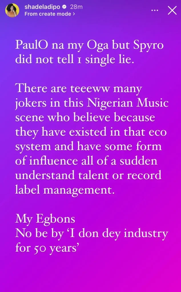 Shade Ladipo Weighs in on Spyro and Paulo's Label Dispute: Only Don Jazzy Understands