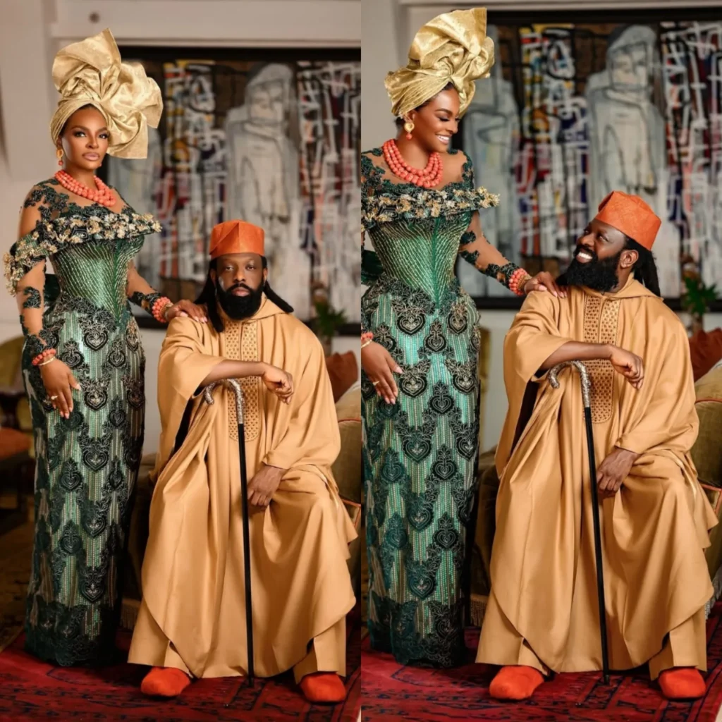 Timaya and Brooke Bailey's Traditional Outfit Photo Sparks Relationship Rumors