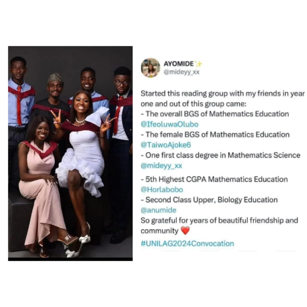 UNILAG Graduates Reveal Achievements: The Power of a Student-Formed Reading Group